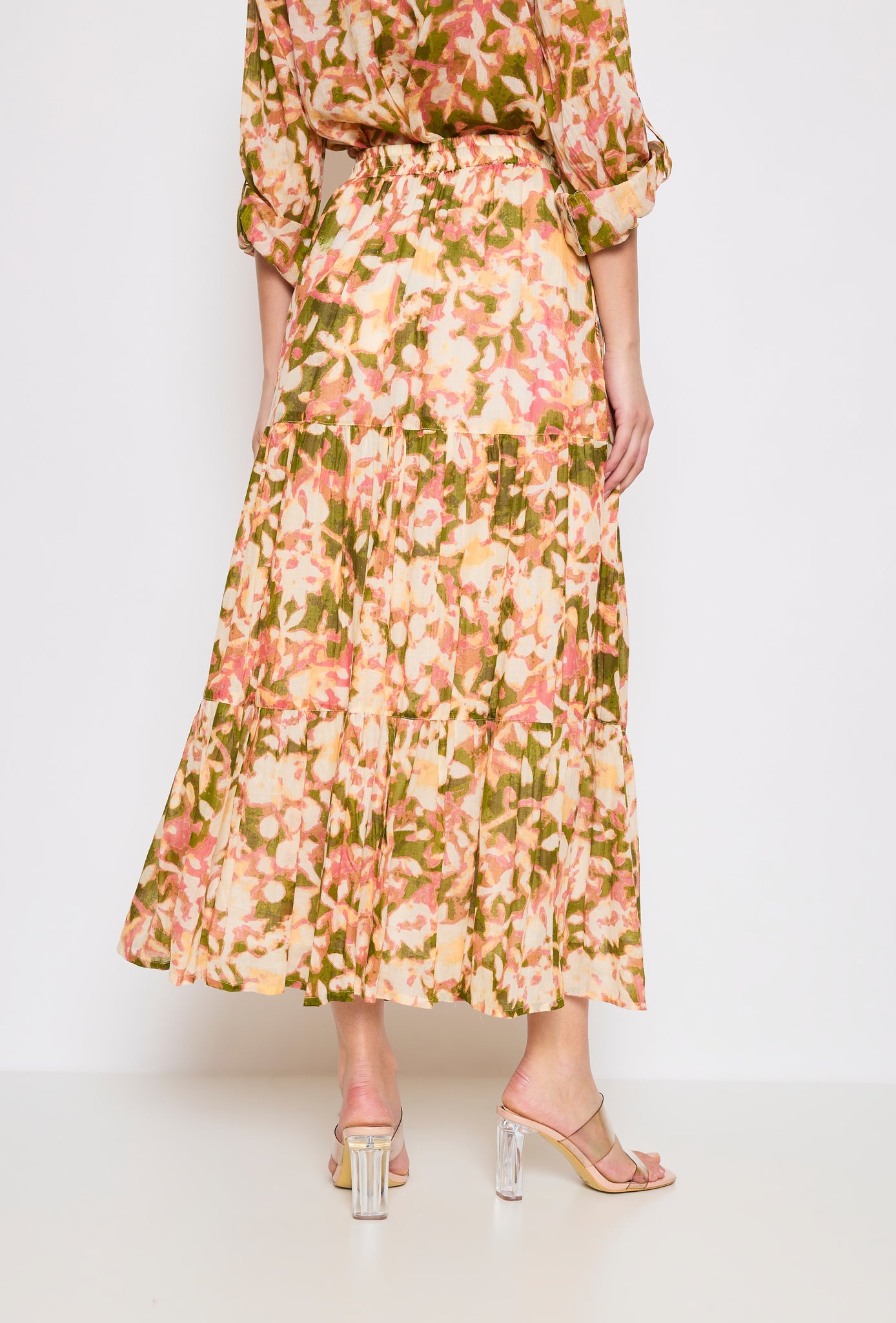 LOVELY FLOWER PRINT COTTON SKIRT