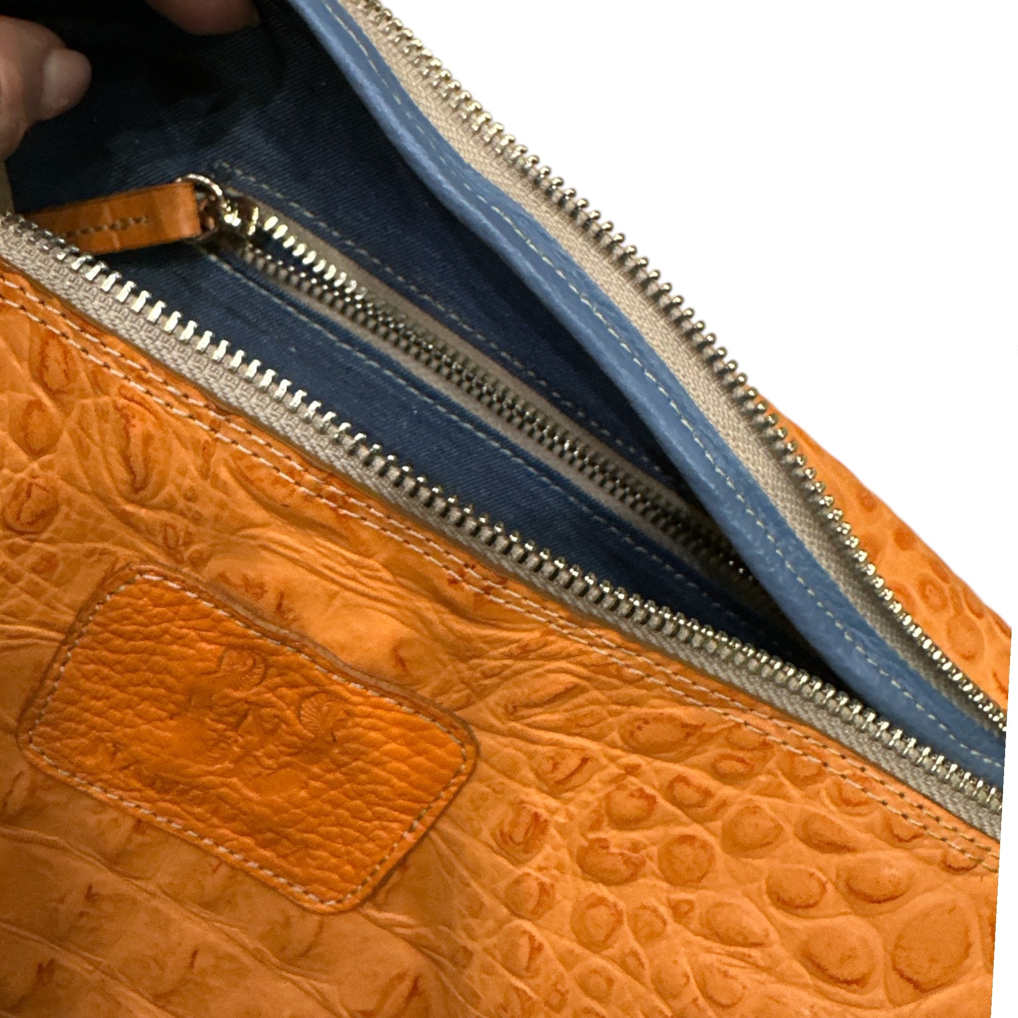 XL APEROL 3D LEATHER BAG.GOLD METALS