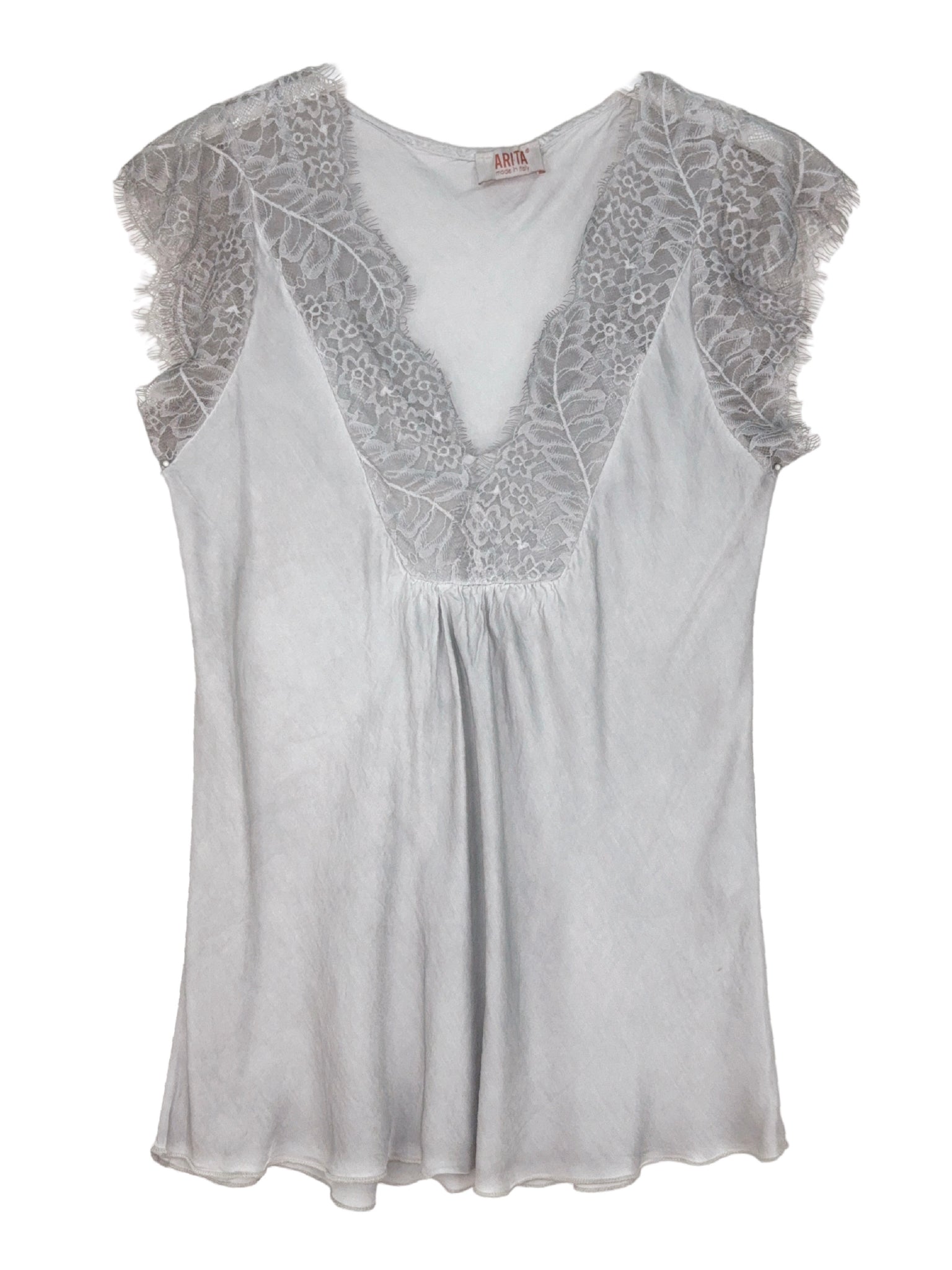 LACE SLEEVES SILK TOUCH LINGERIE