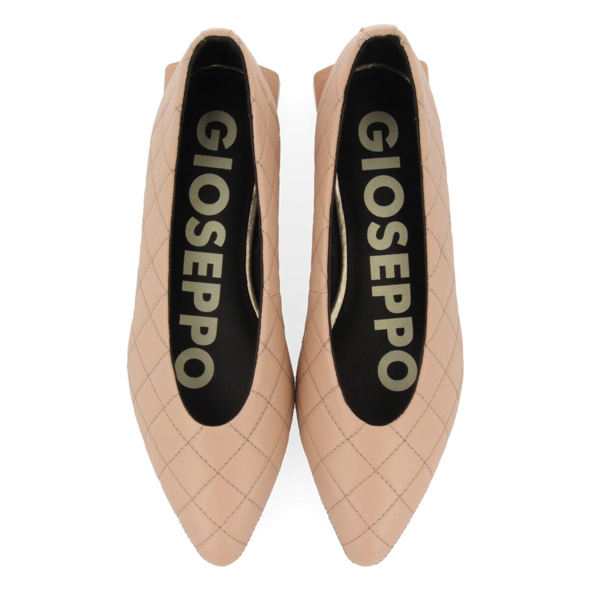 NUDE QUILTED LEATHER ULTRA CHIC BALLERINAS