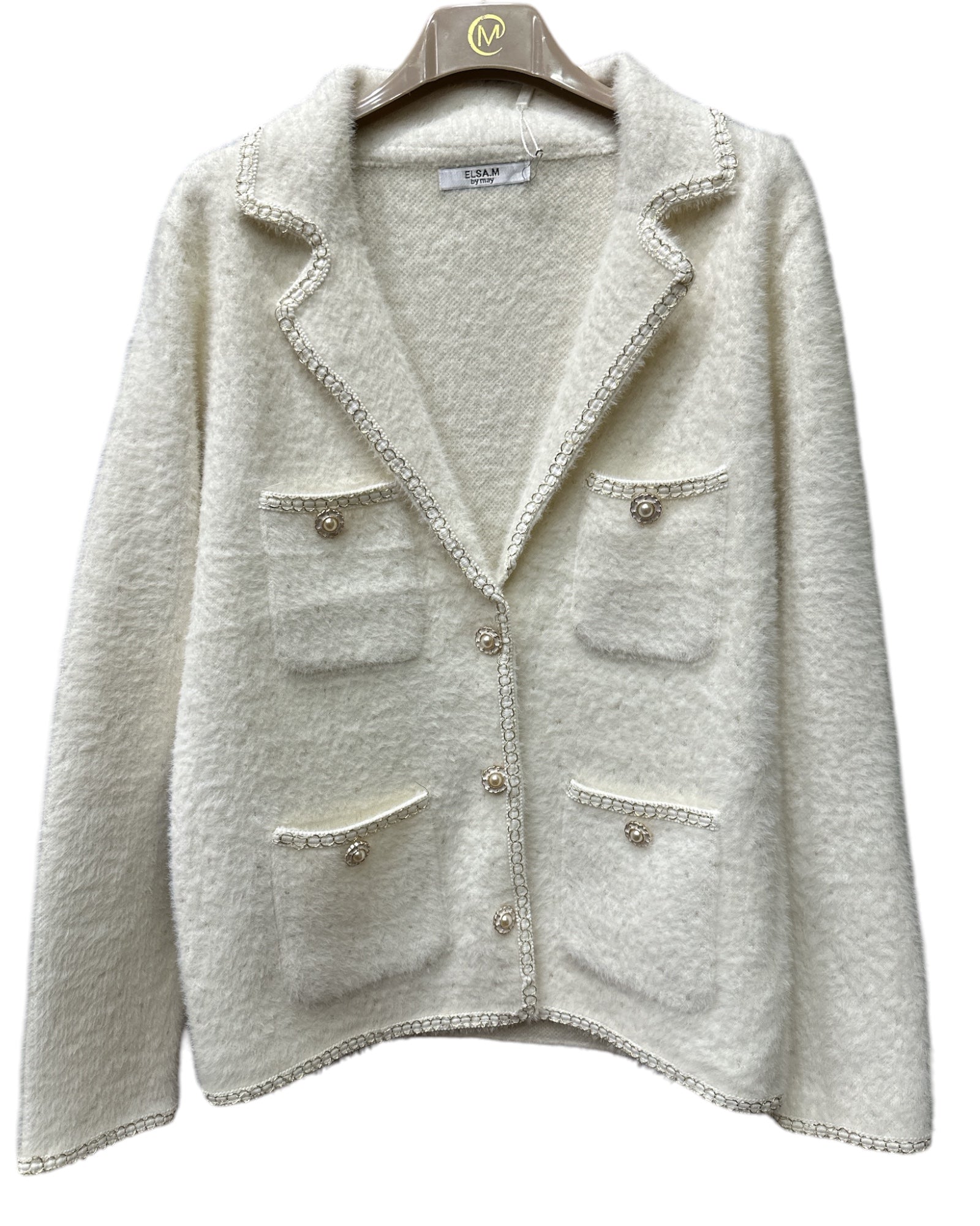 BEIGE SUPER SOFT PELUCHE BLAZER