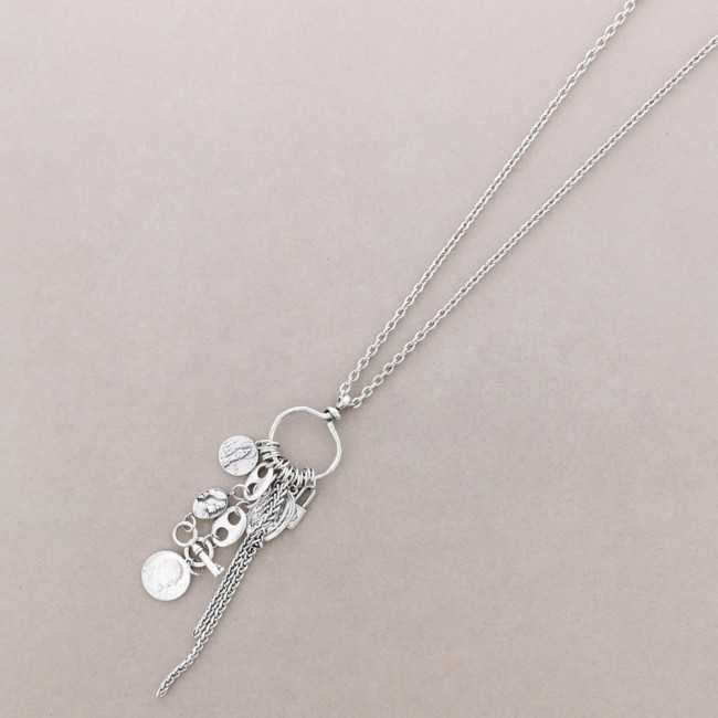 SILVER LOCKS LONG NECKLACE
