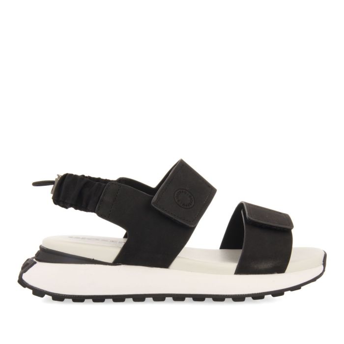 BLACK SUPER CONFY SPORTY SANDALS