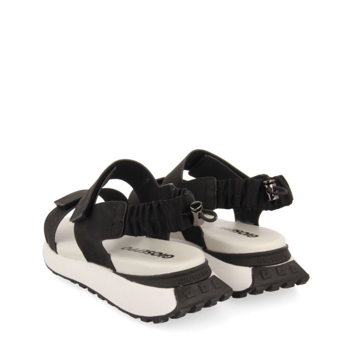 BLACK SUPER CONFY SPORTY SANDALS