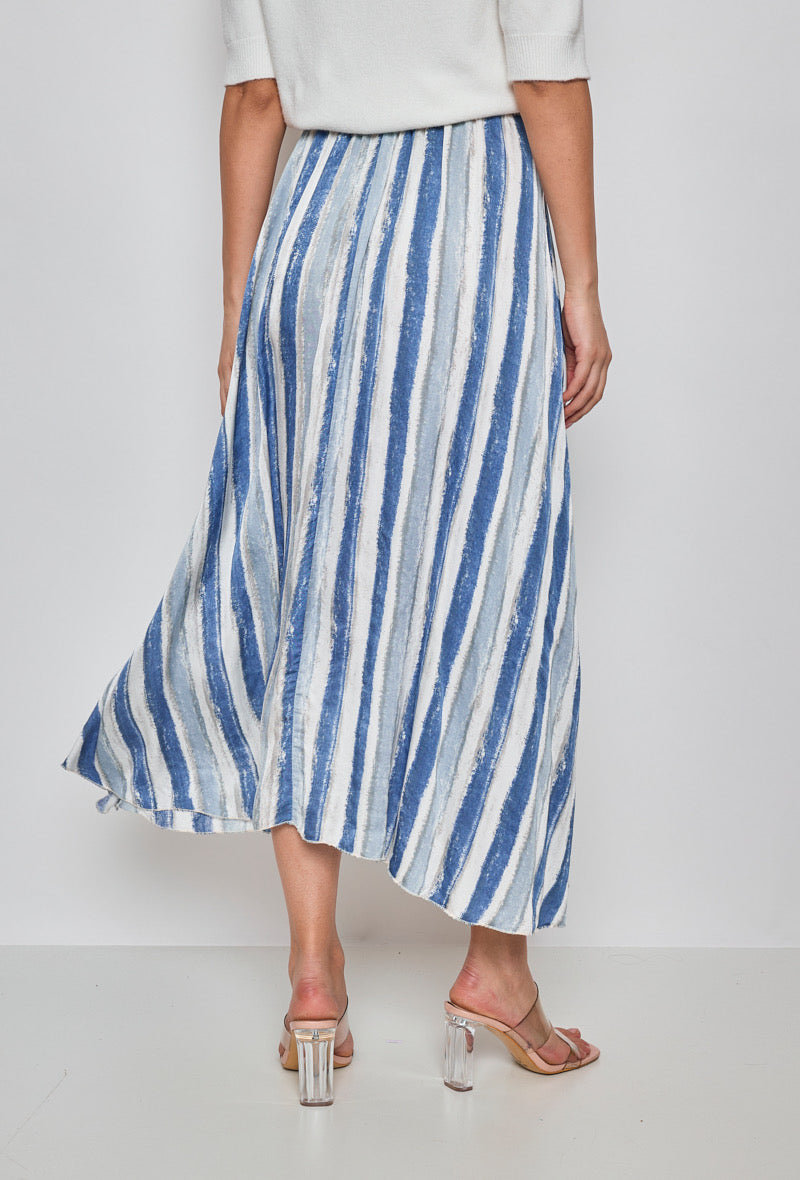 ART PRINT SILK TOUCH FLARED SKIRT