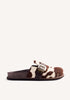 ULTRA TREND COW PRINT LEATHER CLOGS
