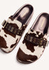ULTRA TREND COW PRINT LEATHER CLOGS