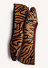 BROWN ANIMAL PRINT ROUND BALLET FLATS