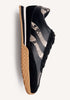 BLACK LEATHER ANATOMIC SNEAKERS WITH SNAKE PRINT DETAILS
