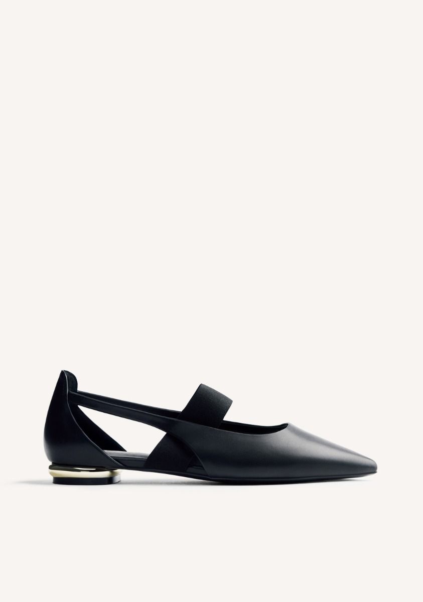 BLACK ULTRA SEXY OPENING BALLET FLATS