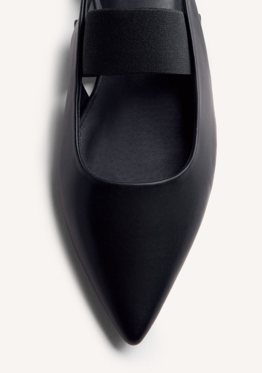 BLACK ULTRA SEXY OPENING BALLET FLATS