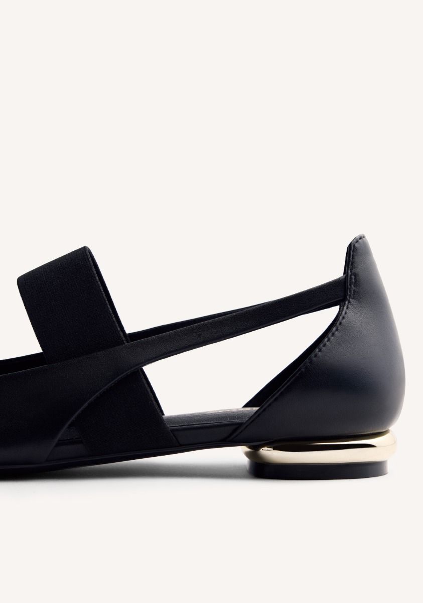 BLACK ULTRA SEXY OPENING BALLET FLATS