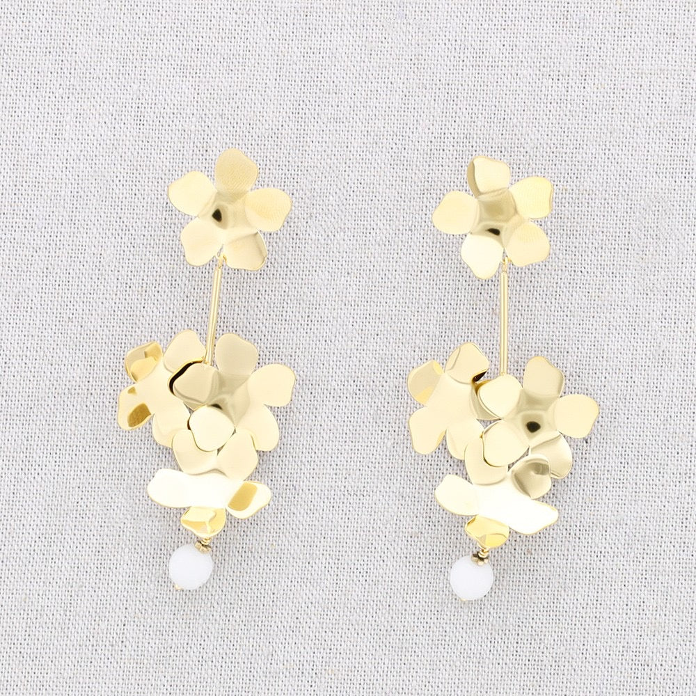FLOWER STONE EARRINGS
