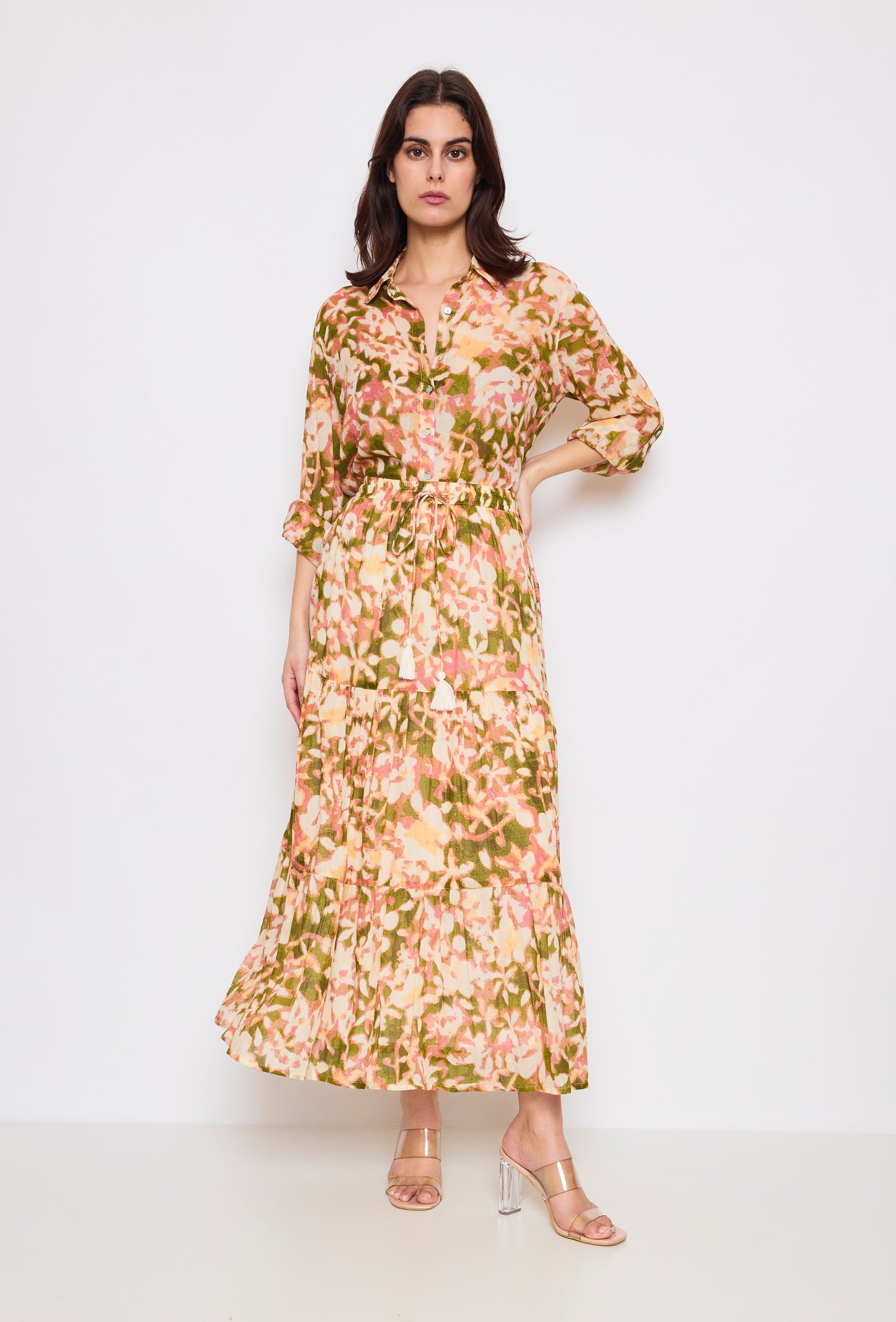 LOVELY FLOWER PRINT COTTON SKIRT