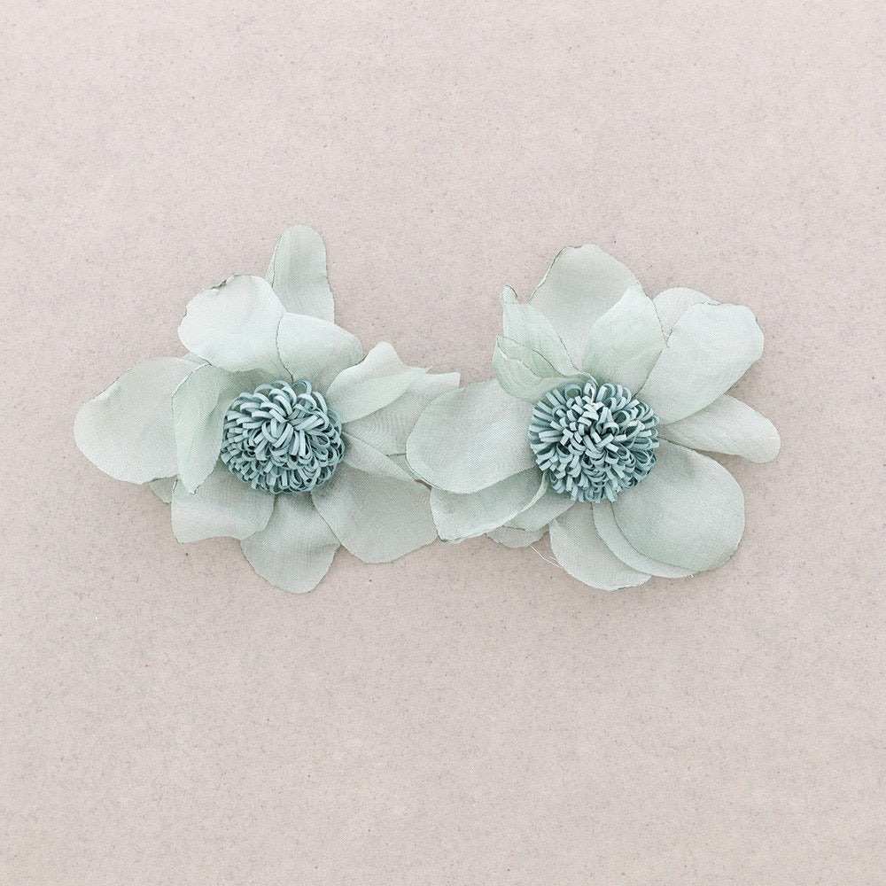 ART FLOWER STATEMENT EARRINGS