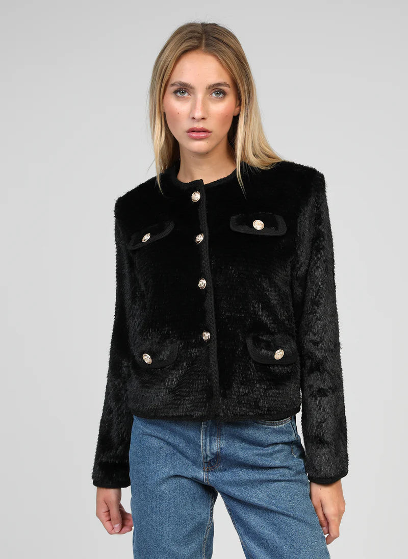 ECO FUR CHIC CARDIGAN