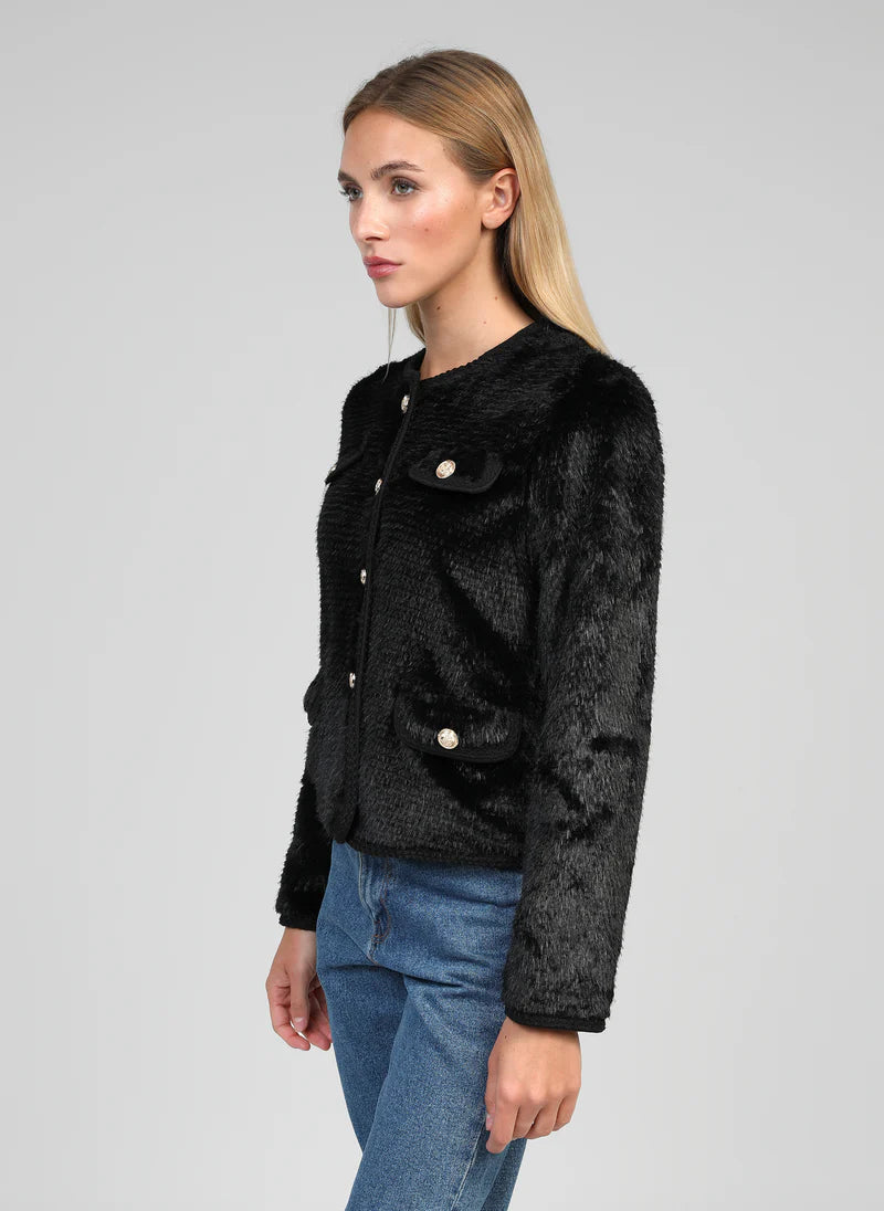ECO FUR CHIC CARDIGAN