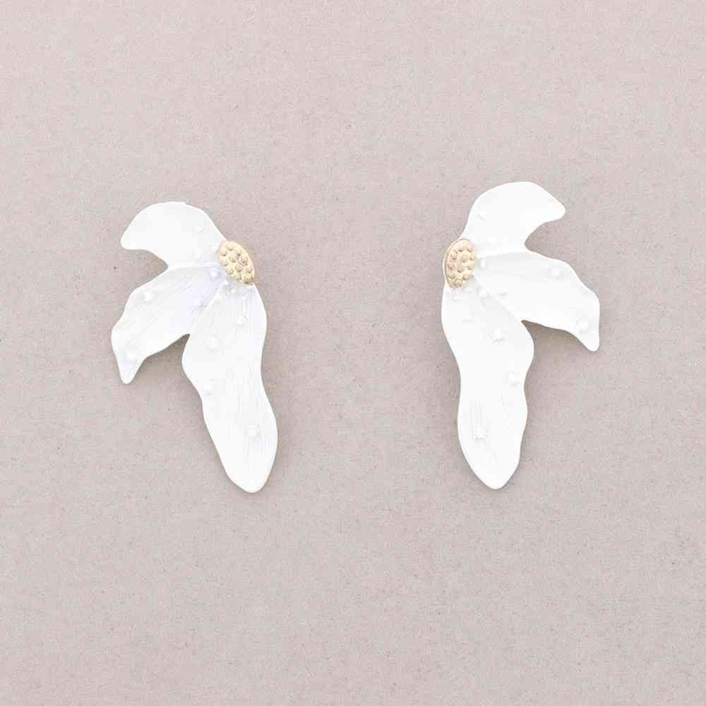 HALF FLOWER EARRINGS
