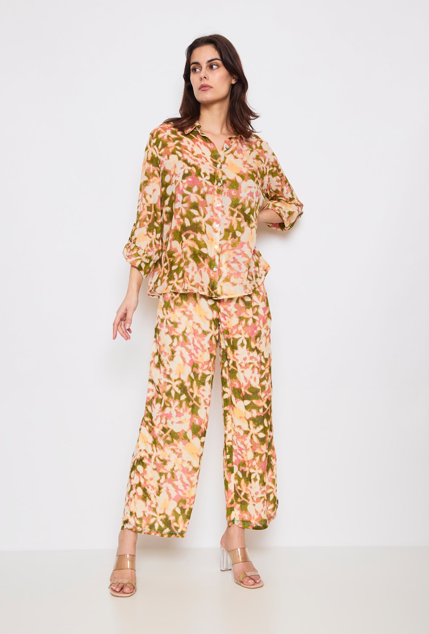 LOVELY FLOWER PRINT COTTON PANTS