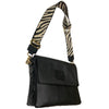 MANDY. BLACK LEATHER STATEMENT BAG