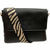 MANDY. BLACK LEATHER STATEMENT BAG
