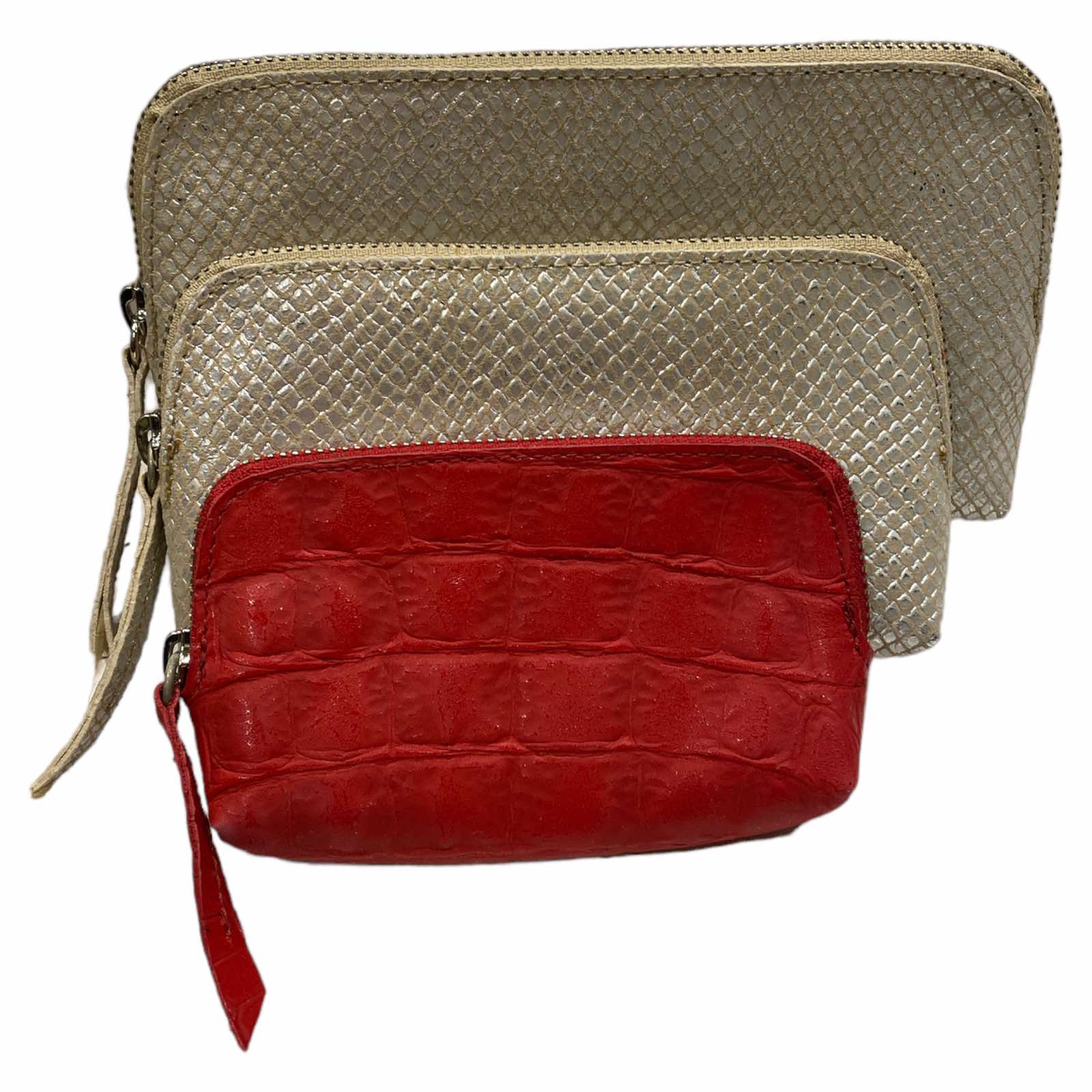 Carouzou box trio set silver and red