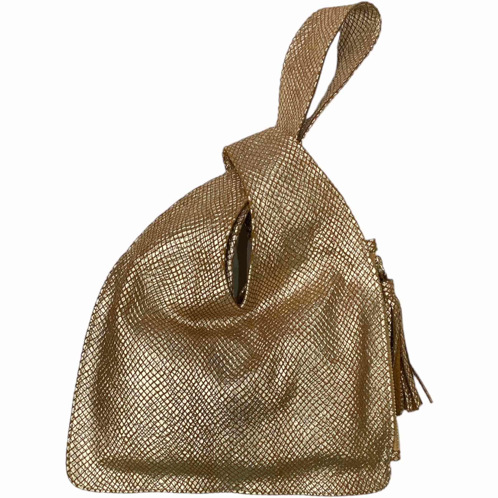 Monica Large. Gold evening bag
