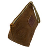 Brown anaconda-print leather beauty case