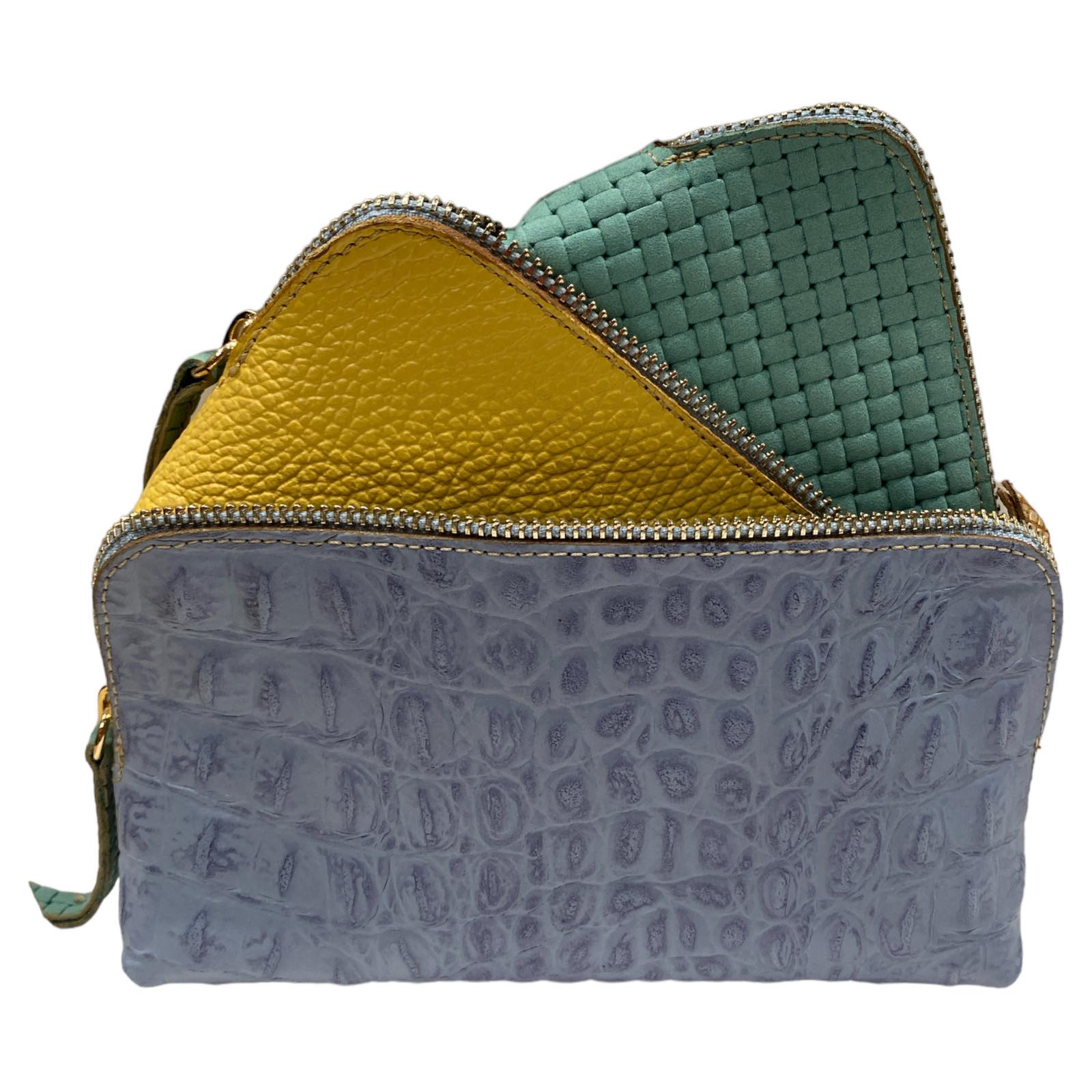 Carouzou box trio set raf blue, yellow and turquoise