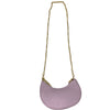 Lilac leather moon evening bag