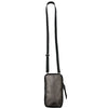 Dark silver mobile leather case
