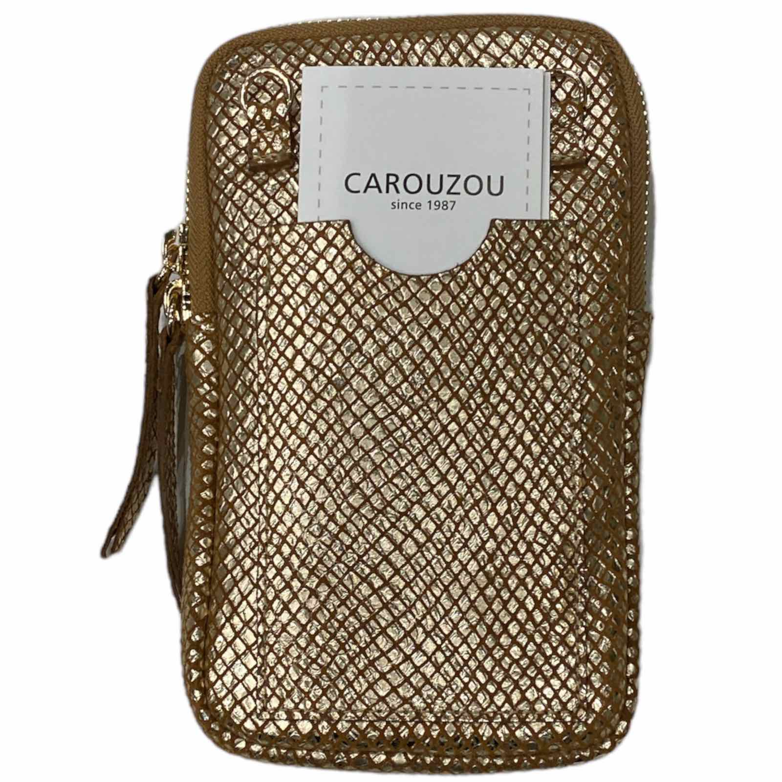 Gold mobile leather case