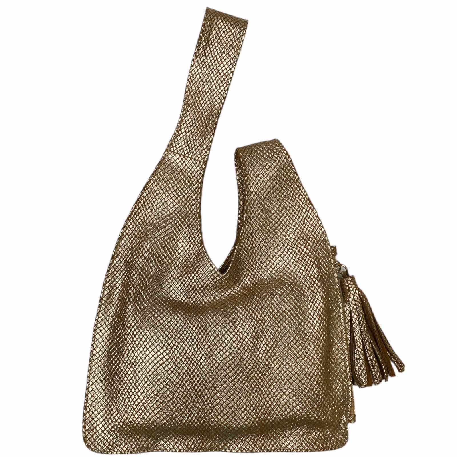 Monica Large. Gold evening bag