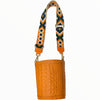 Aperol alligator-print leather bucket bag
