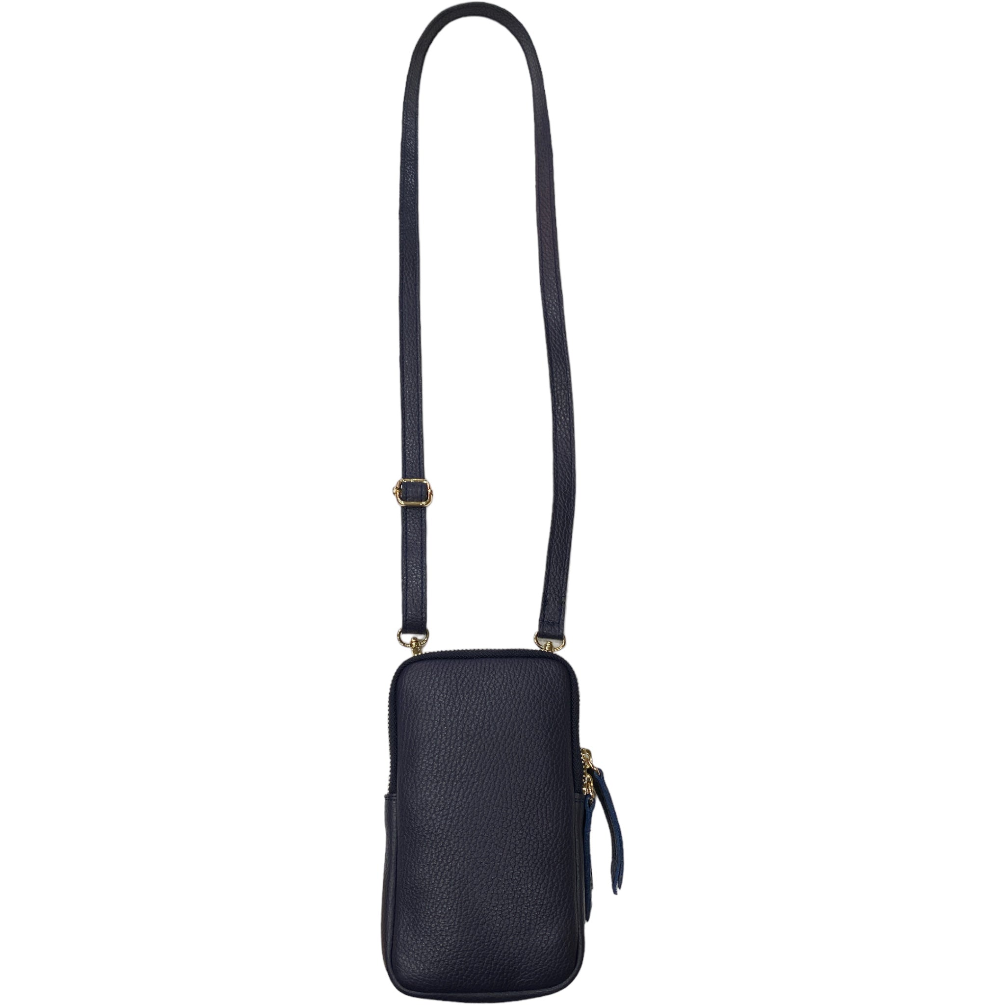 Dark blue mobile leather case