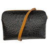 XL taba and black alligator-print leather double box