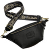 Black leather belt bag