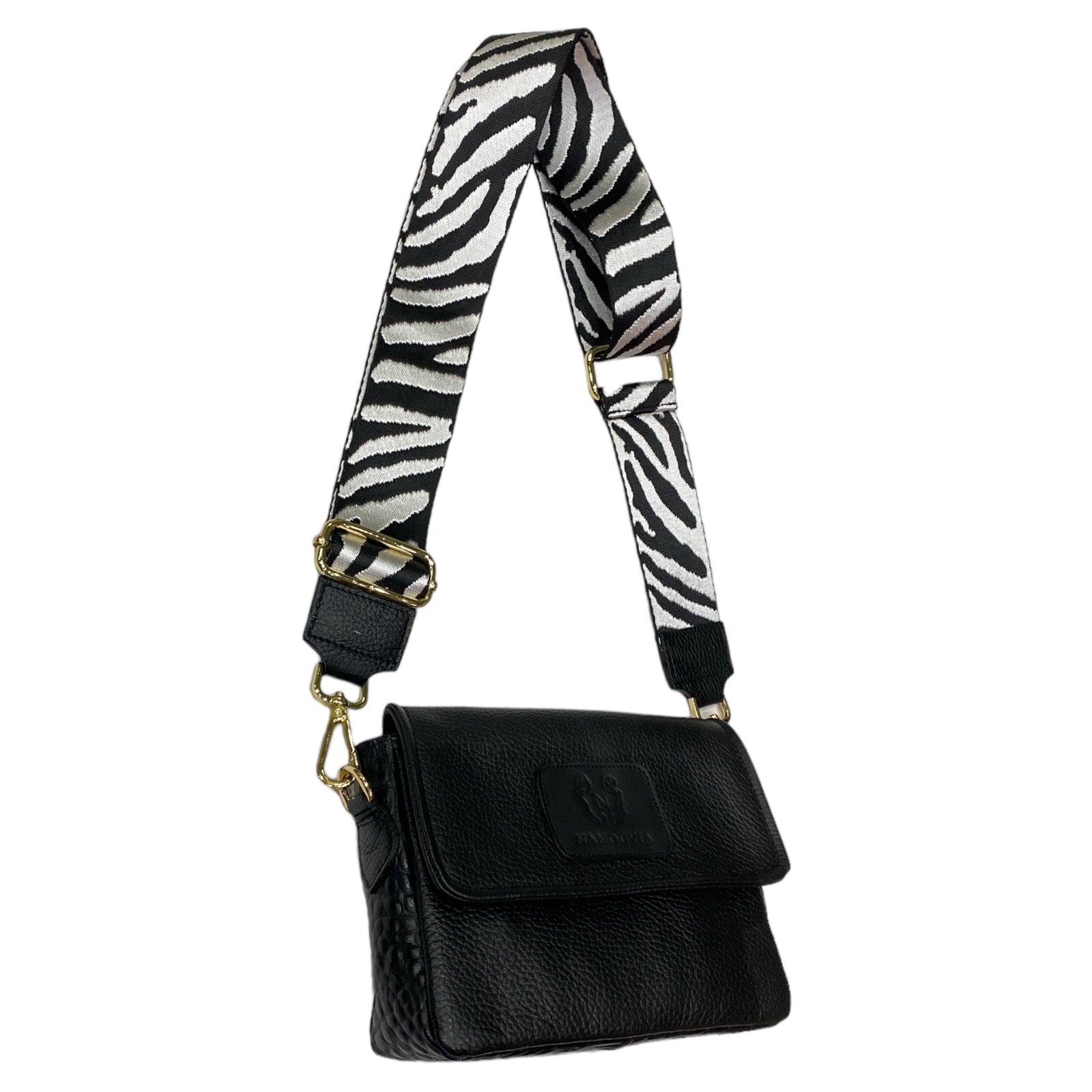 MANDY SMALL.BLACK LEATHER LIMITED EDITION STATEMENT BAG