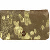Beige and gold vintage calf-hair leather multi wallet bag