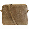 Box XXL. Gold leather messenger bag