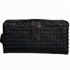 Leather handwoven big wallet