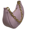 Lilac leather moon evening bag