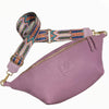 XXL lilac leather belt bag
