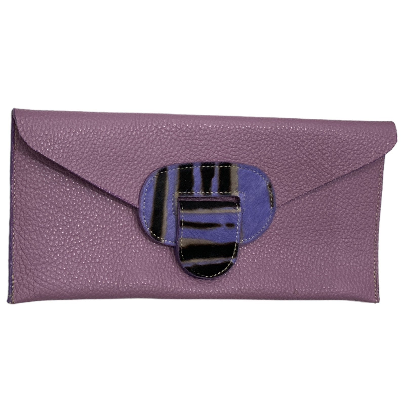 Carouzou porpi L. Lilac leather clutch