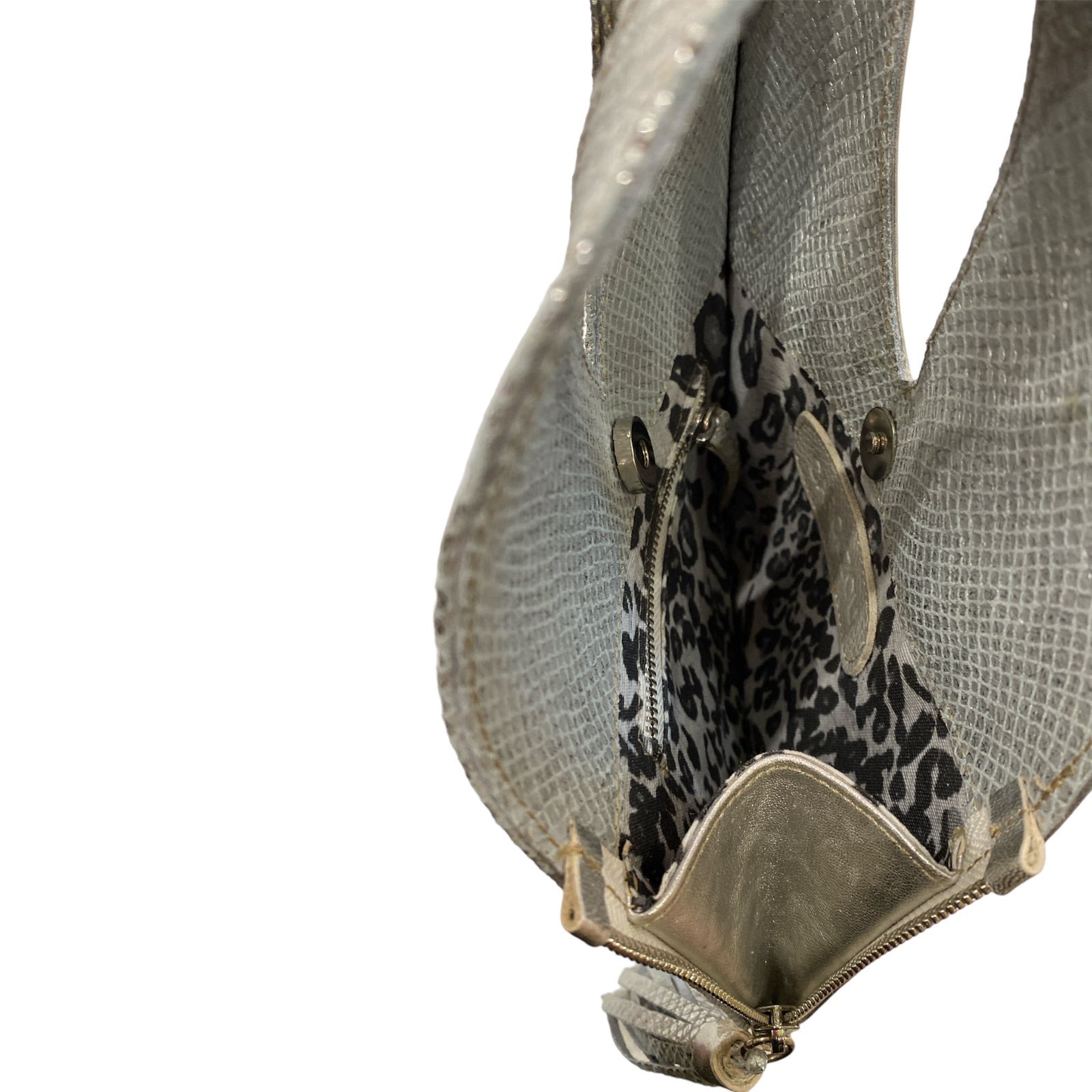 Monica Large. Silver evening bag