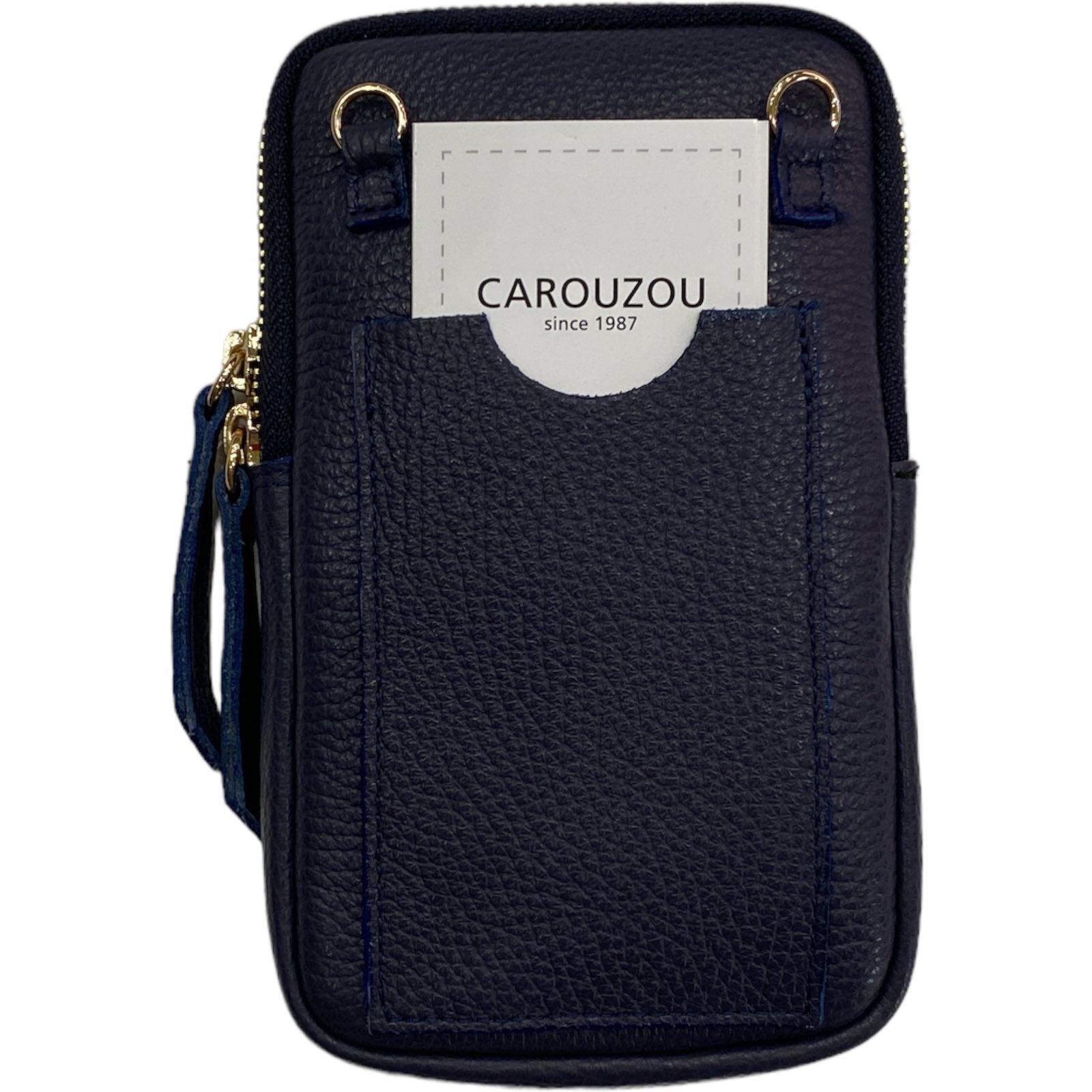 Dark blue mobile leather case