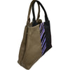 Tribeca M. Taupe and lilac double face leather tote bag