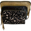 Carouzou box trio set gold, black and leo-print calf-hair
