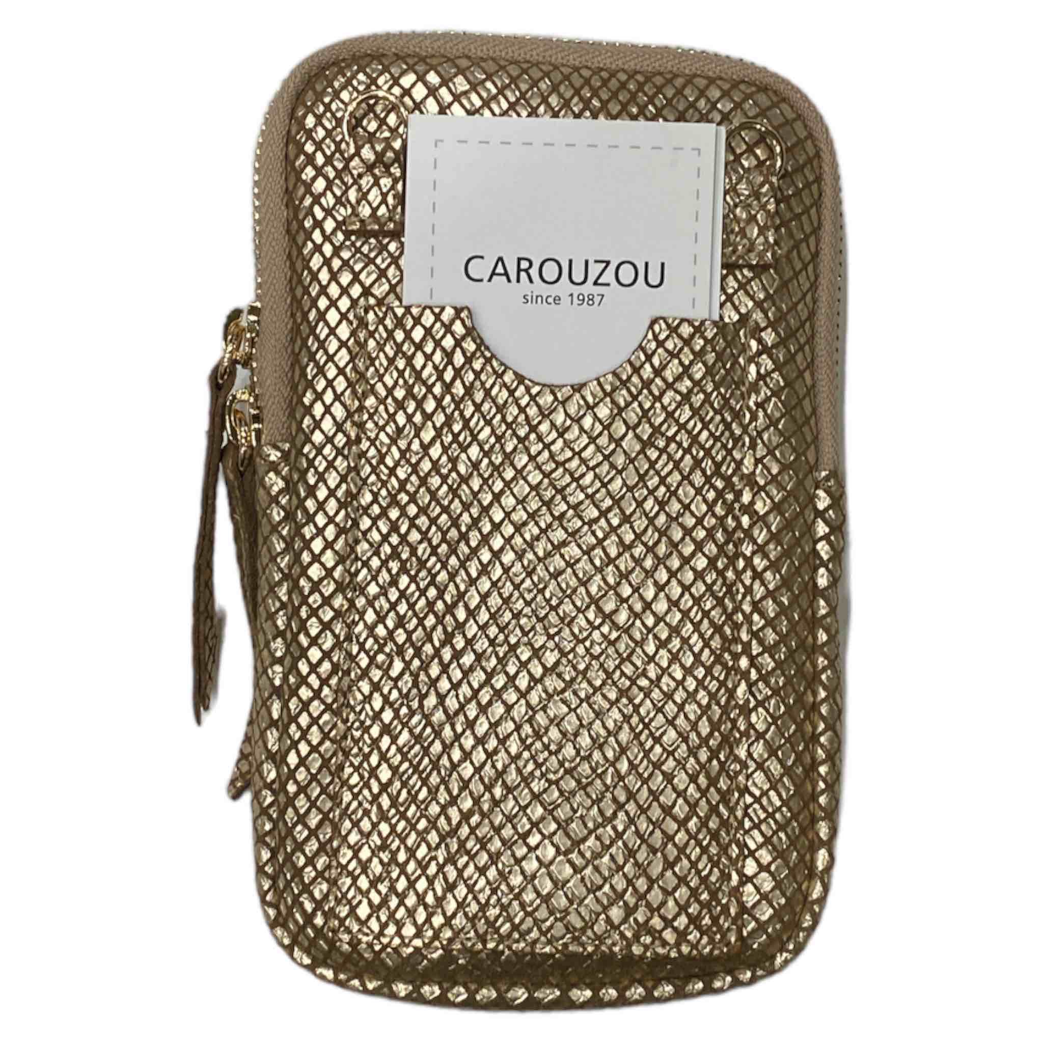 Off-white vintage calf-hair mobile leather case