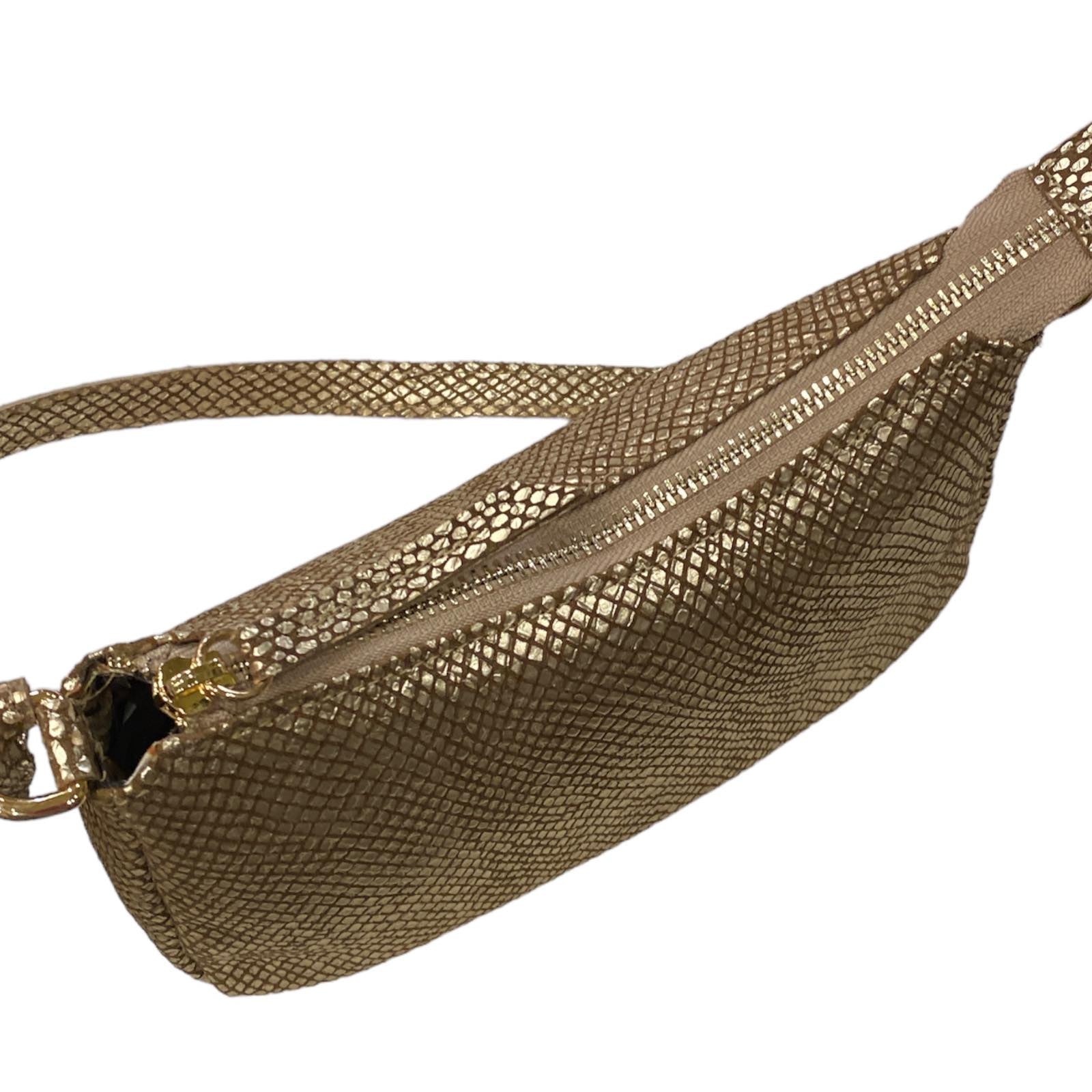 Natalie Small. Gold leather evening bag